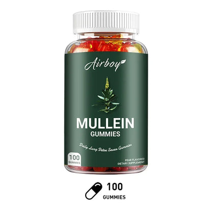 Mullein Gummies - Supports Clear Lungs & Respiratory Health, Natural Detoxification, Enhanced Immune Function